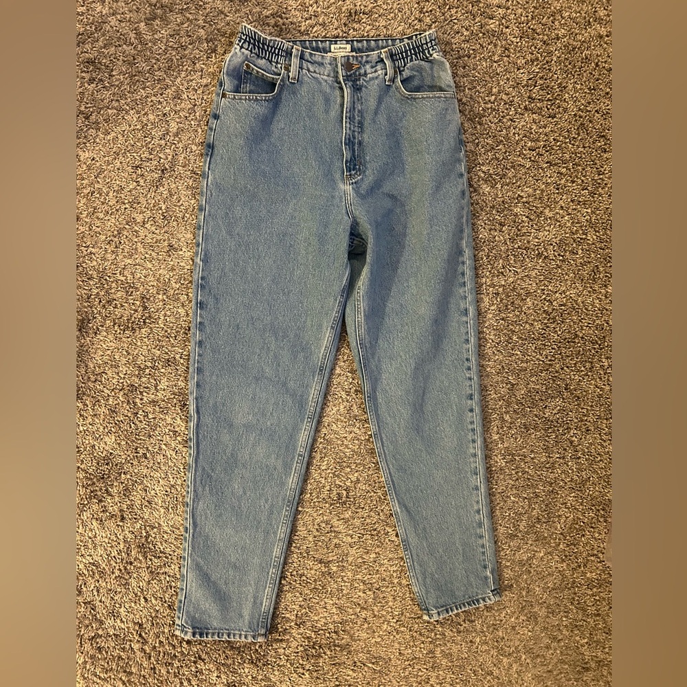 L.L. Bean Original For Relaxed Light Wash Slim Straight Jeans
